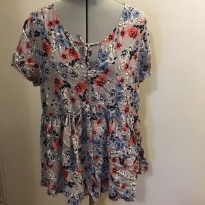 Floral Peplum Top